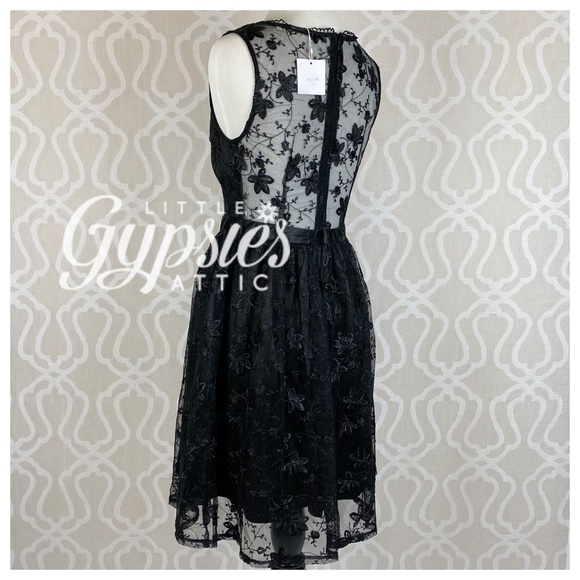 Luna Black Lace Fairy Dress - Picture 6 of 12